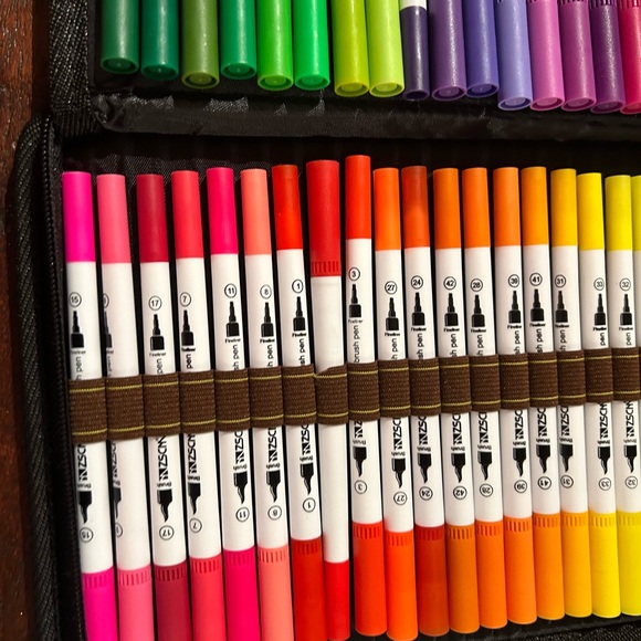 ZSCM duo tip markers 58 in set. In Tri-fold carrying case - Picture 6 of 7